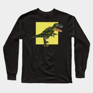 T-rex is a war veteran in prehistoric times #3 Long Sleeve T-Shirt